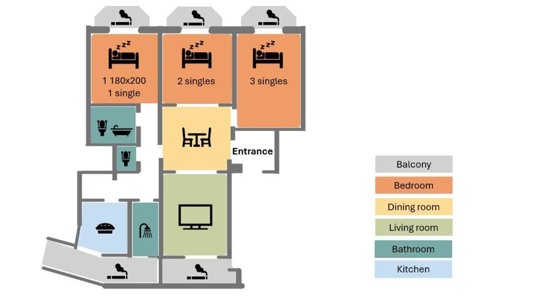 Spacious 3Br, 2Bt With 5 Balconies Bucharest Luaran gambar